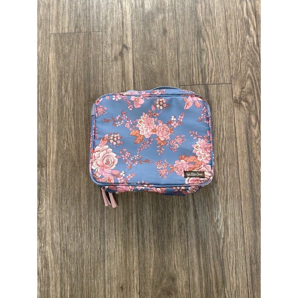 Matilda Jane Girl's Harlow Insulated Lunch‎ Box Blue Pink Floral Carry Tote Bag